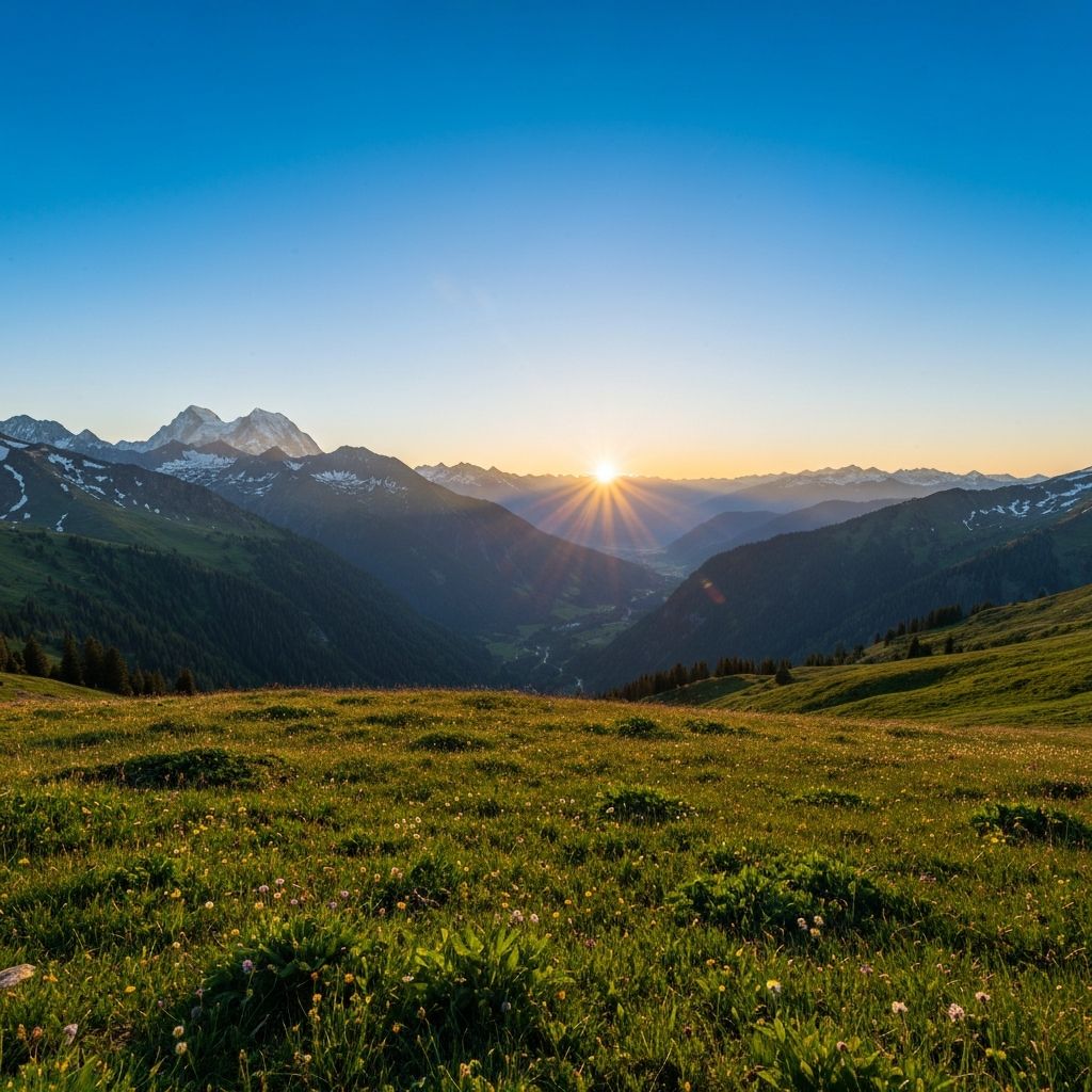 Mountain landscape representing natural vitality